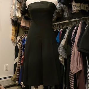 Theory sleeveless black wool dress.